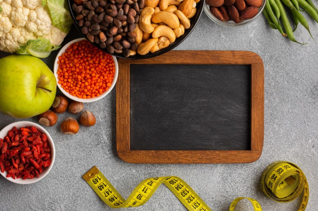 flay-lay-groceries-chalkboard